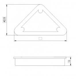 Ножка мебельная треугольная